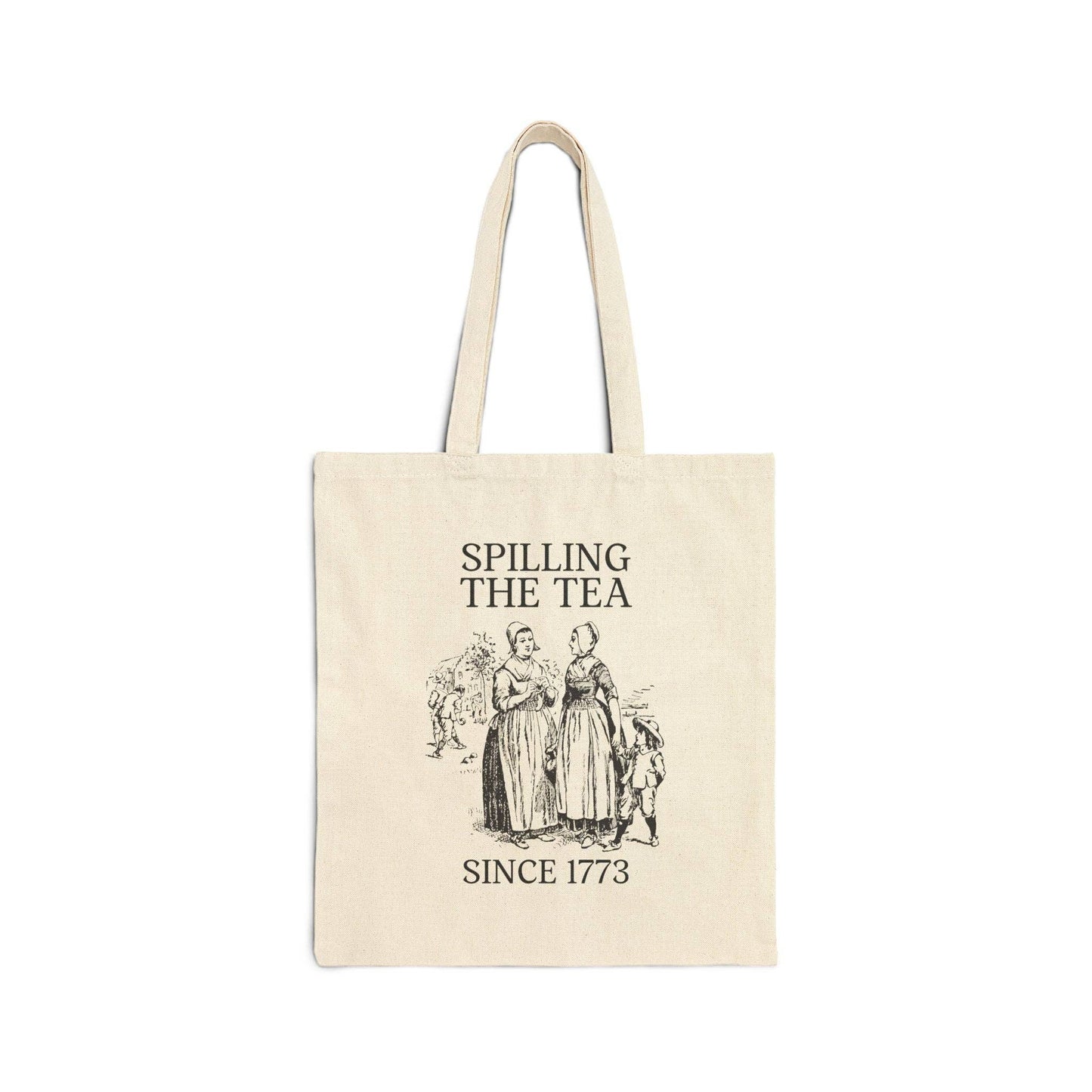 Funny History Tote Bag: Spilling the Tea