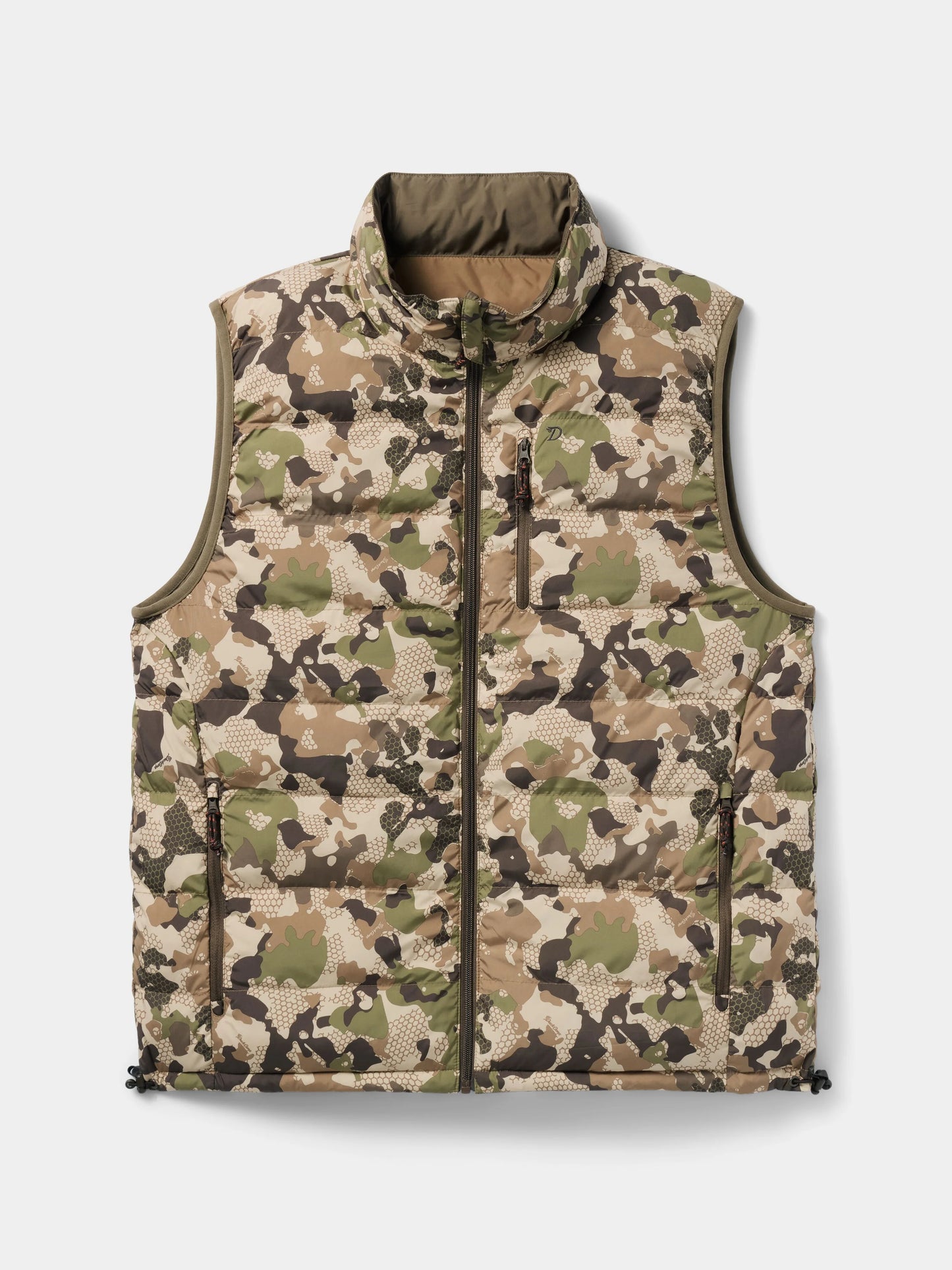 Duck Camp - Men’s Reversible Puffer Vest - Pin Oak / Wetland
