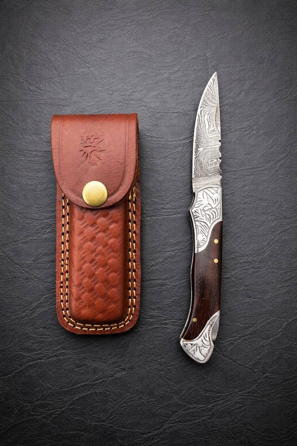 Titan Ironcrest Damascus Folding Knife TI-22