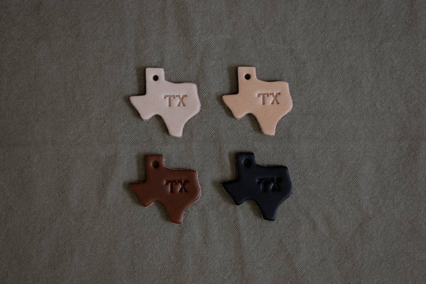 Leather Texas Key Tag | TX
