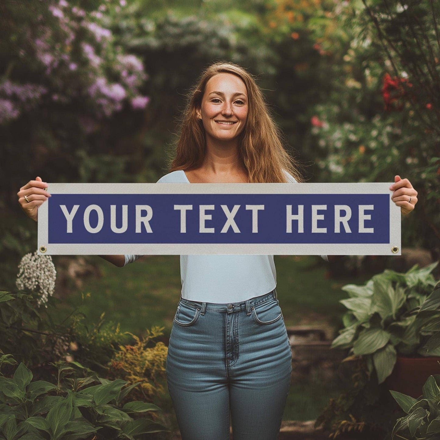 Live Your Creed Custom 8x40" Name Felt Banner