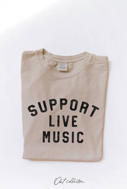 SUPPORT LIVE MUSIC Mineral Graphic Top