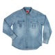 THE WYATT PEARL SNAP LONG SLEEVE DENIM SHIRT