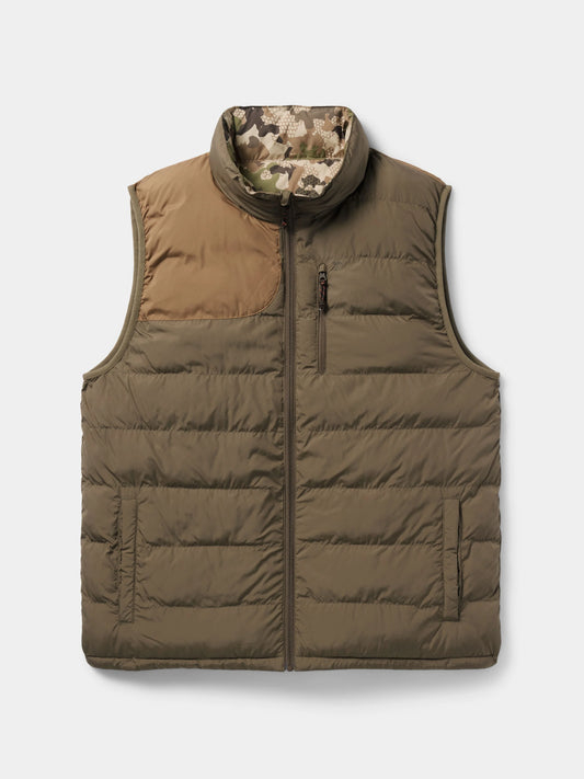 Duck Camp - Men’s Reversible Puffer Vest - Pin Oak / Wetland
