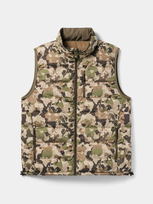 Duck Camp - Men’s Reversible Puffer Vest - Pin Oak / Wetland