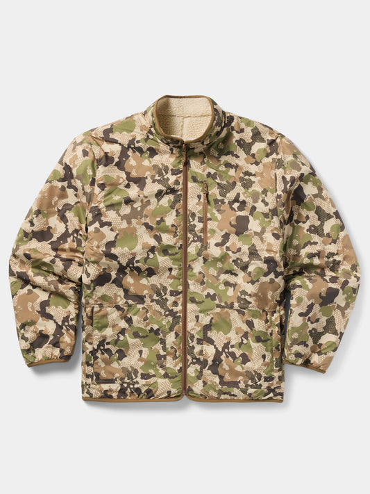 Duck Camp - Men’s Reversible Sherpa Jacket - Natural/Wetland