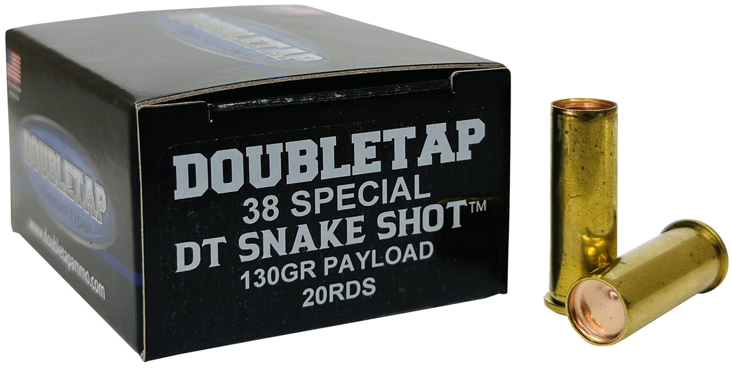 DoubleTap Ammunition 38SPSS2 Snake Shot 38Special 130gr Hard Cast Wadcutter 20 Per Box/50 Case