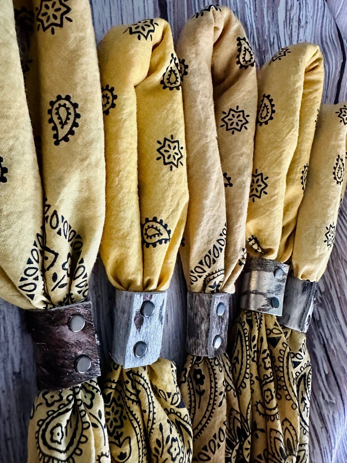 Mustard Hand Dyed Bandanas
