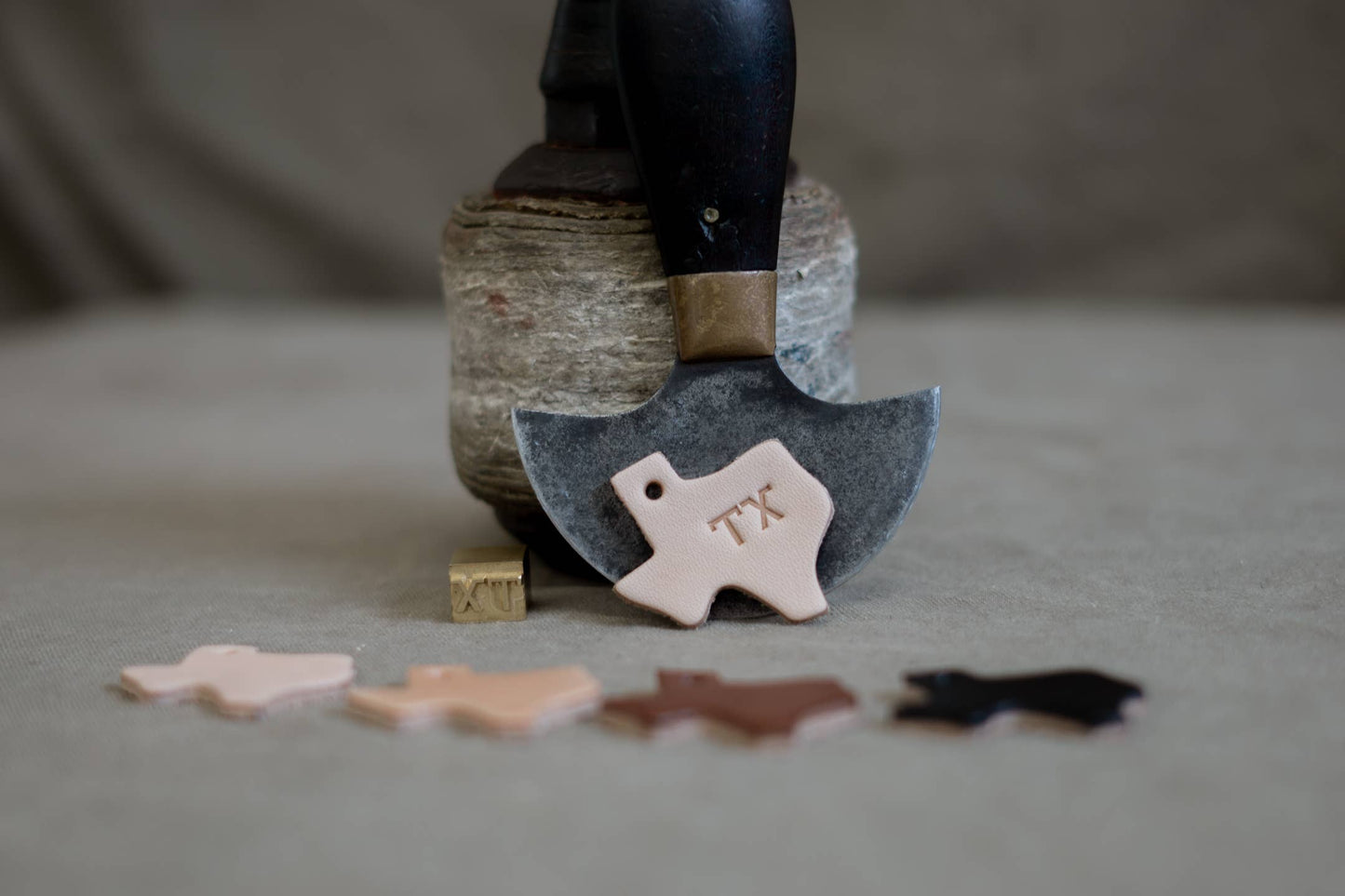 Leather Texas Key Tag | TX