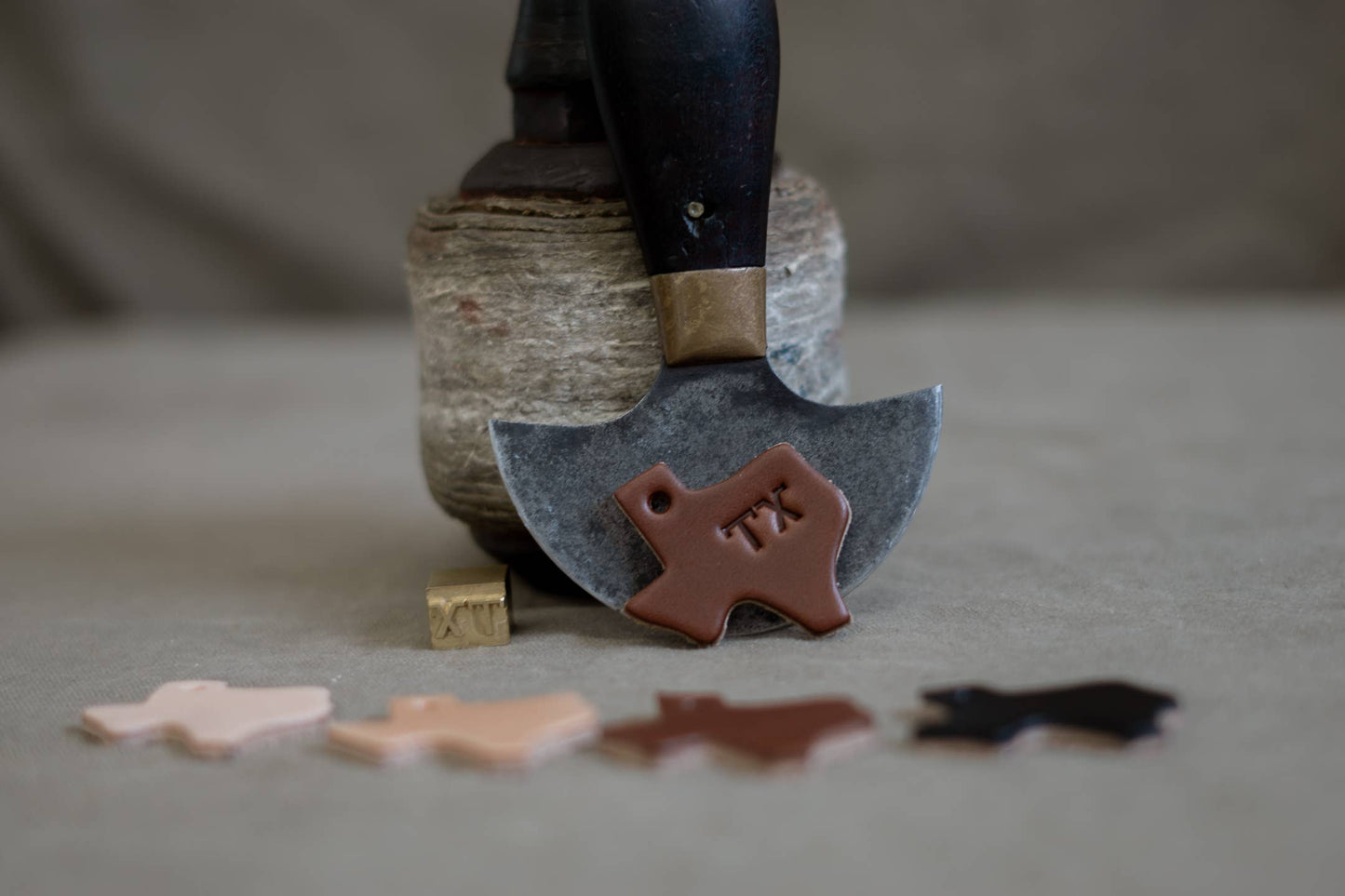 Leather Texas Key Tag | TX