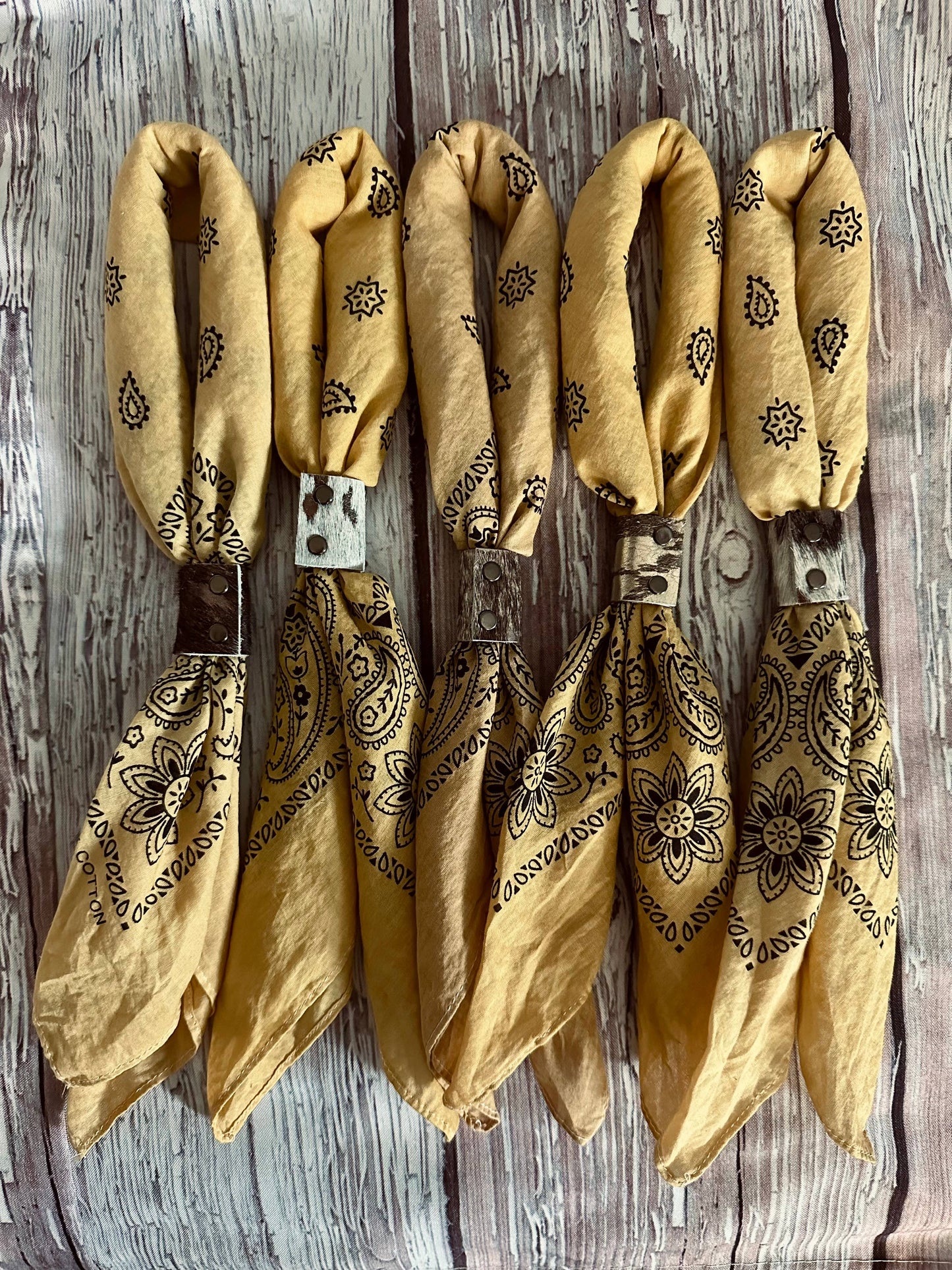 Mustard Hand Dyed Bandanas