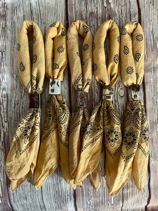 Mustard Hand Dyed Bandanas