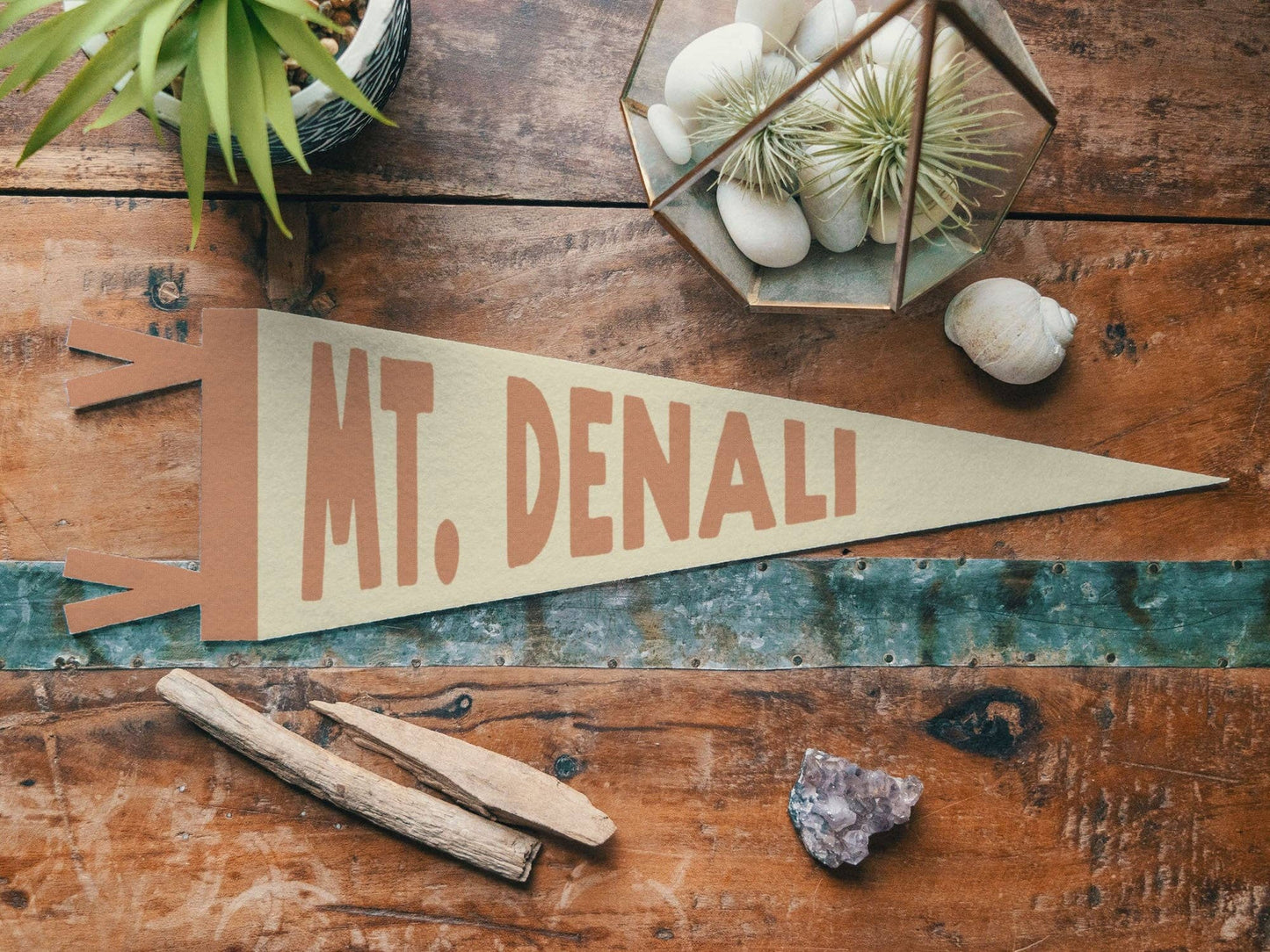 Woodville, TX  Felt Pennant  - Boho Design