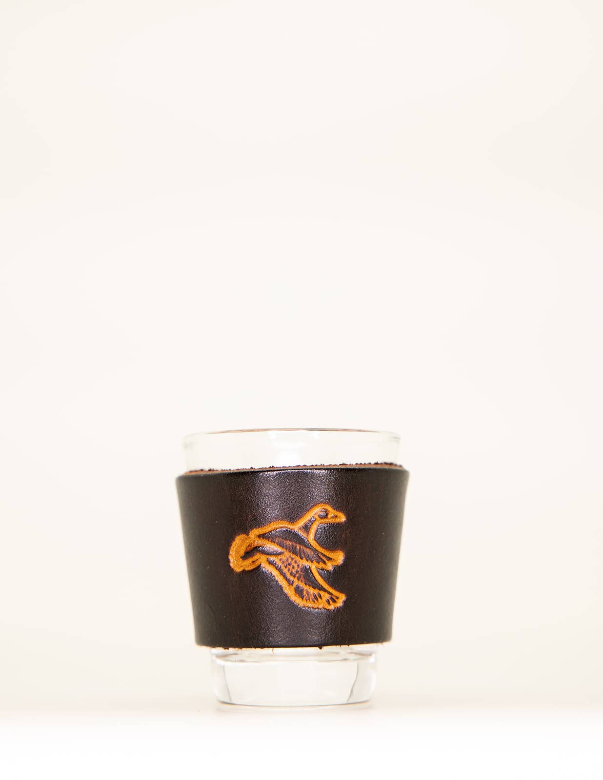 Leather Shot Glass - Flying Duck